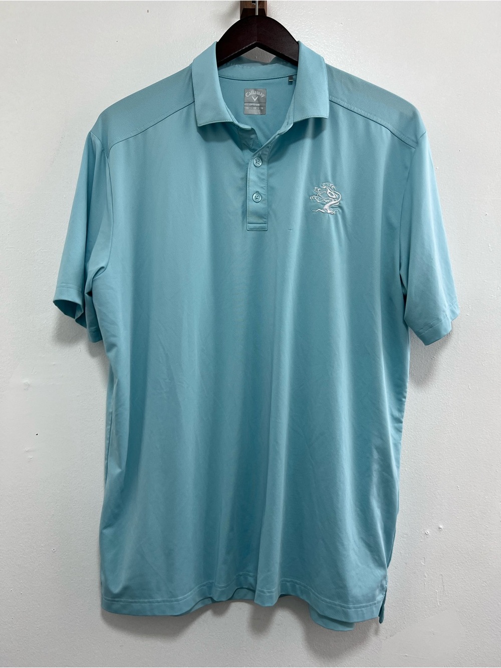 Callaway Men’s Teal Golf Polo Shirt with embroidery size xl